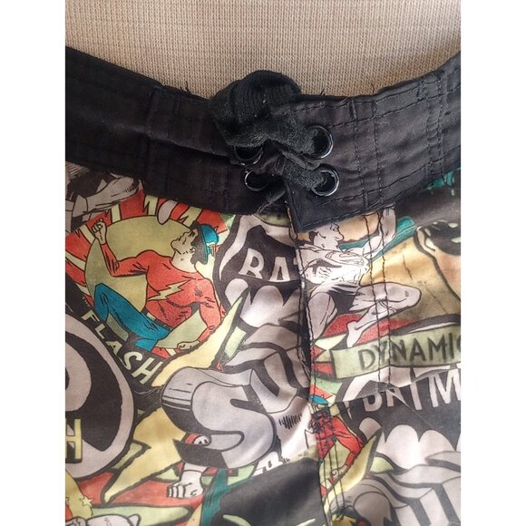 DC Comics Men's Batman Robin Superman Flash Board Shorts Swim Trunks - Size L - Picture 2 of 7